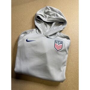 Nike USA Soccer Dri-FIT Hoodie Sweatshirt Men's Small Gray Performance
